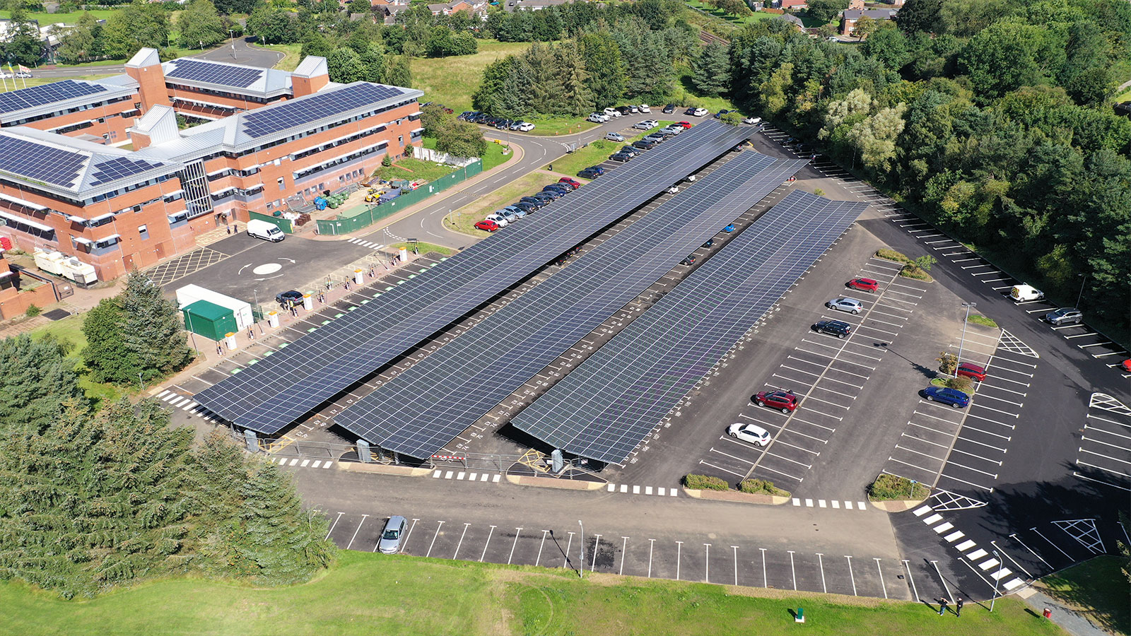 Solar Carport in Morpeth Northumberland