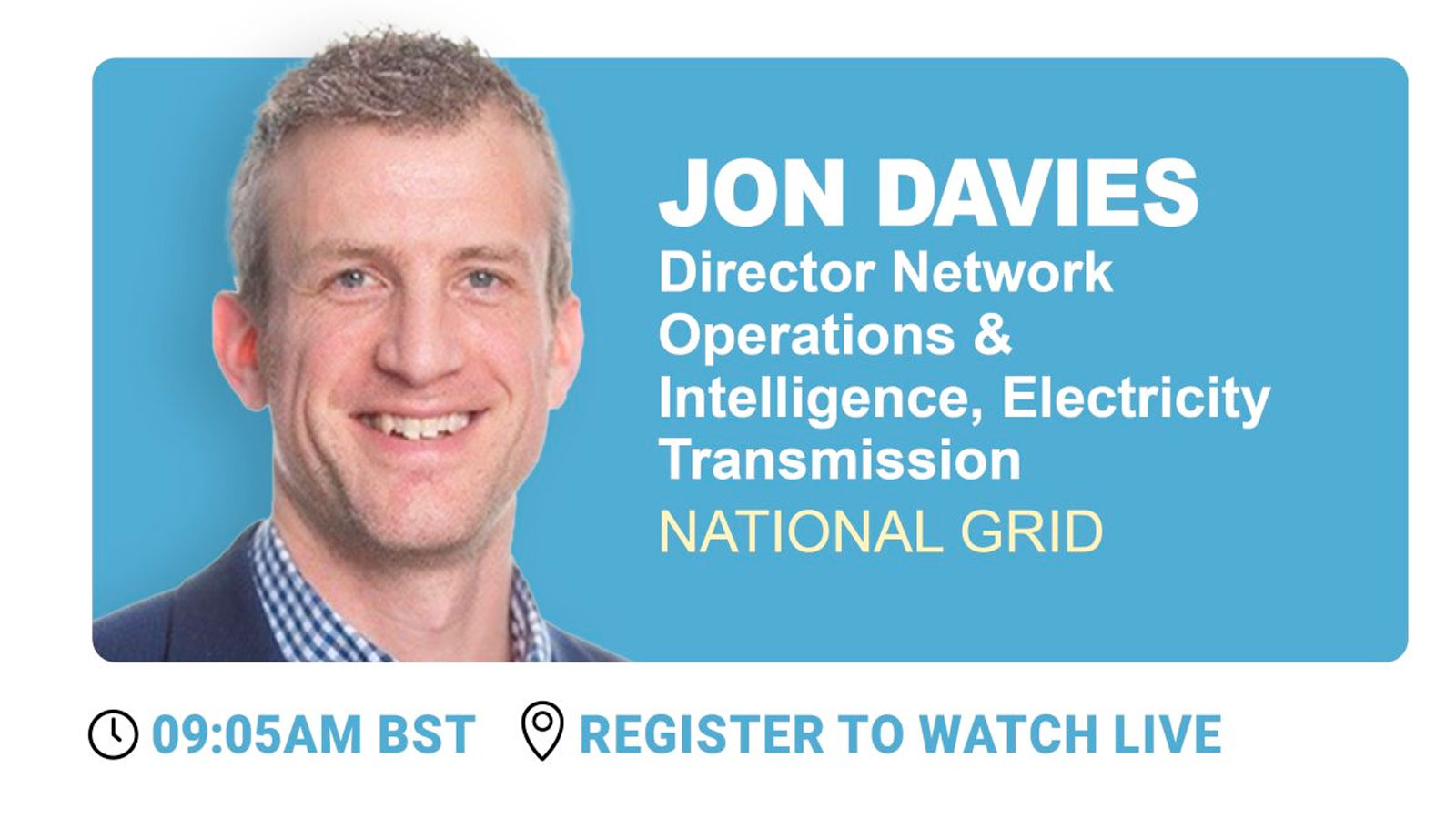 National Grid’s Jon Davies to discuss grid evolution at Powered On: Sustainability event
