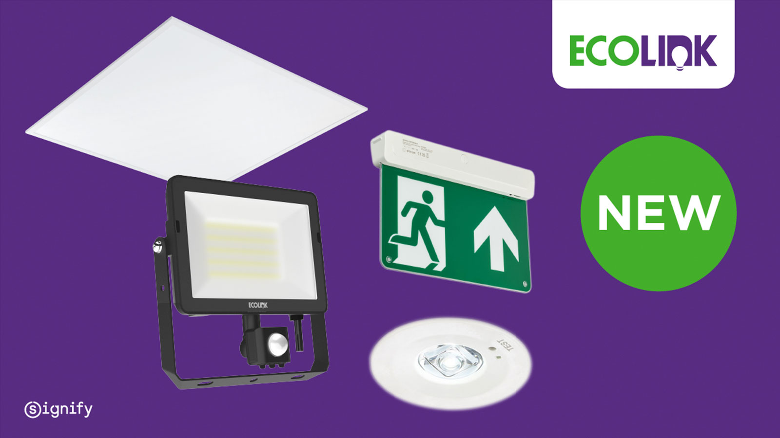 Signify has unveiled Ecolink, a new range of LED luminaires designed in the UK for electrical professionals