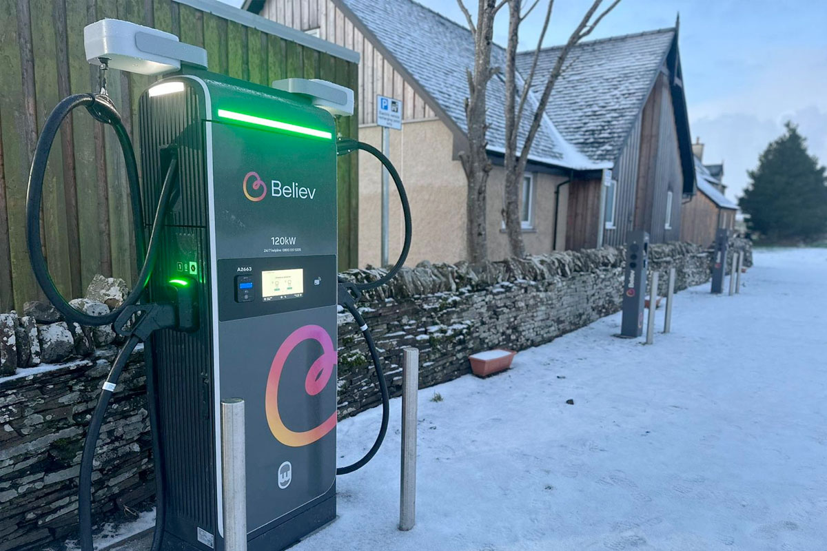 Believ brings the UK’s northernmost ultra-rapid charger to Scottish Highlands